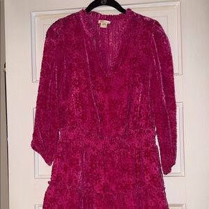 Shoshanna Fuchsia Long Sleeve Dress